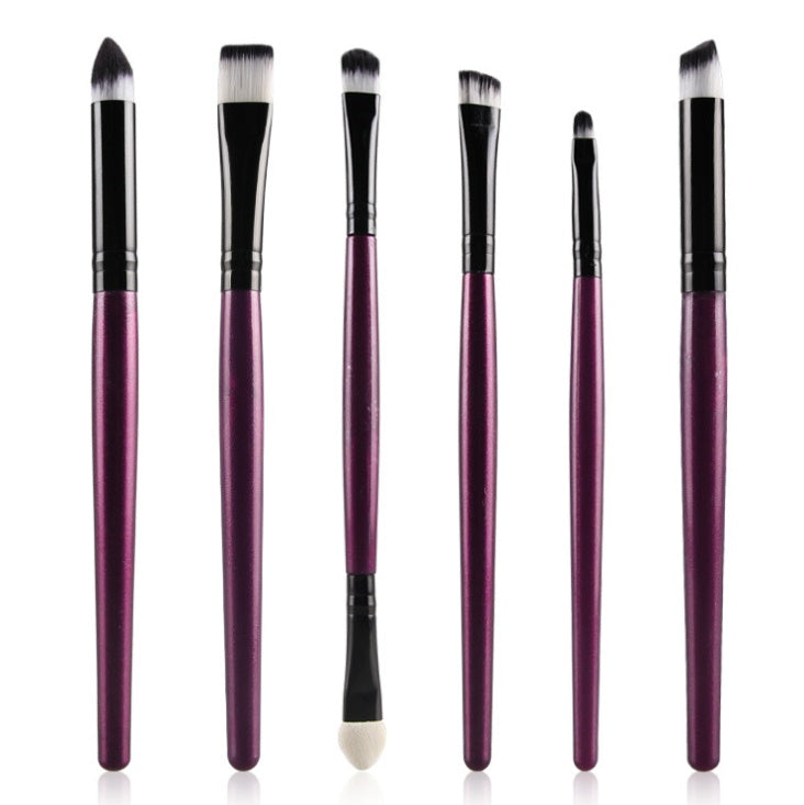 Set de 6 Pinceaux Maquillage Yeux – Ombres, Sourcils, Lèvres & Eyeliner