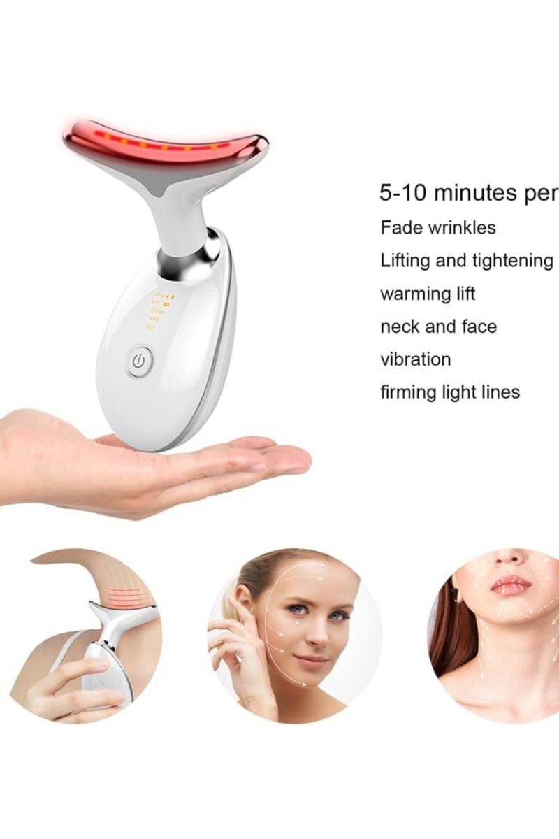 LED Neck Face Beauty Device Facial Massager